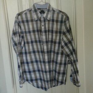 Van Heusen plaid long sleeve mens shirt